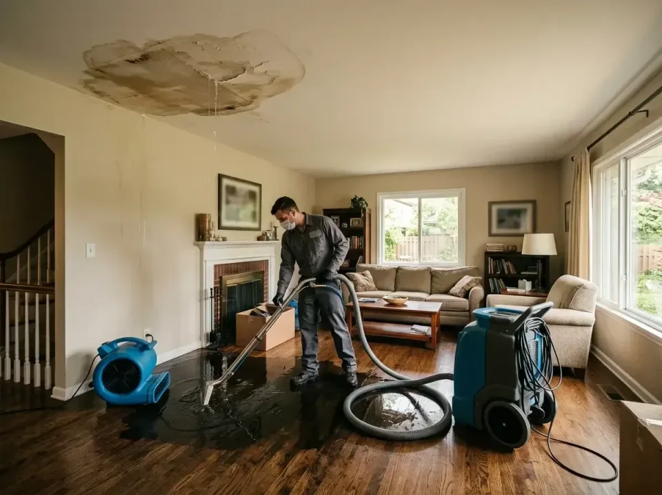 attic-pipe-burst-ceiling-drip-008 — frequently asked questions, Water Damage Restoration & Carpet Care in New Berlin, WI